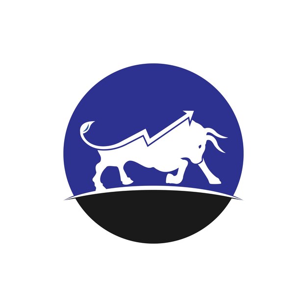 Diseño de logotipo de toro financiero Logotipo de finanzas Trade Bull Chart