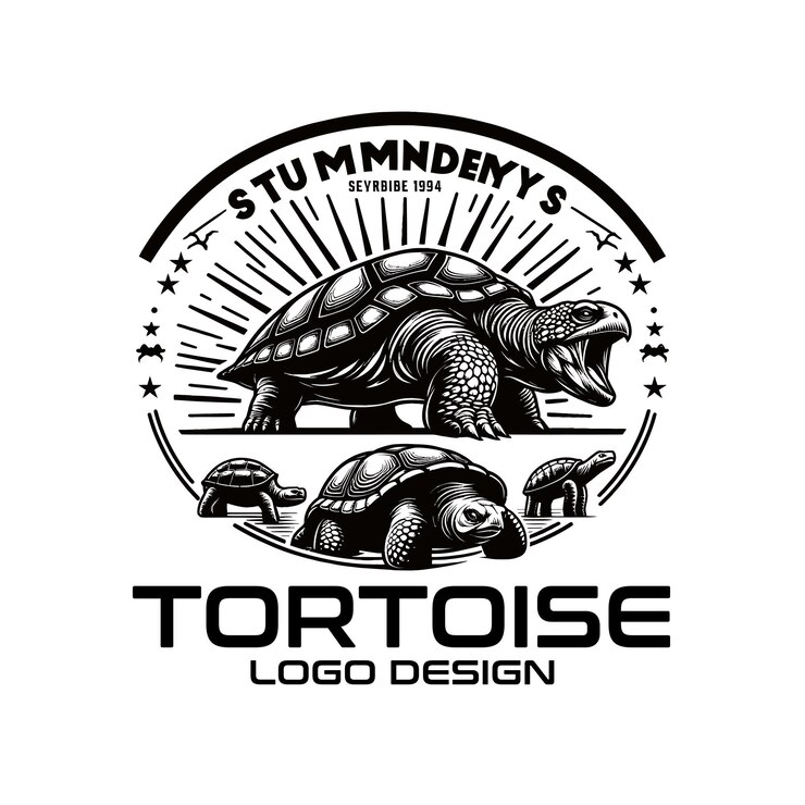 Vector diseño del logotipo de tortoise vector
