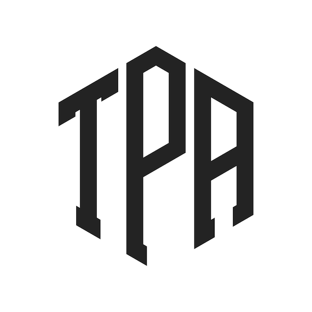 Diseño del logotipo de TPA Letra inicial TPA Monograma Logotipo con forma de hexágono
