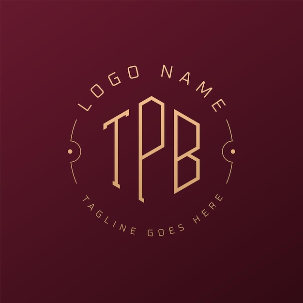 Diseño de logotipo de TPB de lujo Letra elegante TPB Monograma Logotipo minimalista Poligono Template de diseño de logotipo TPB