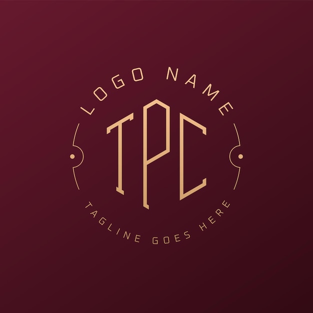 Diseño de logotipo de TPC de lujo Letra elegante TPC monograma Logotipo minimalista Poligono TPC plantilla de diseño de logotipo