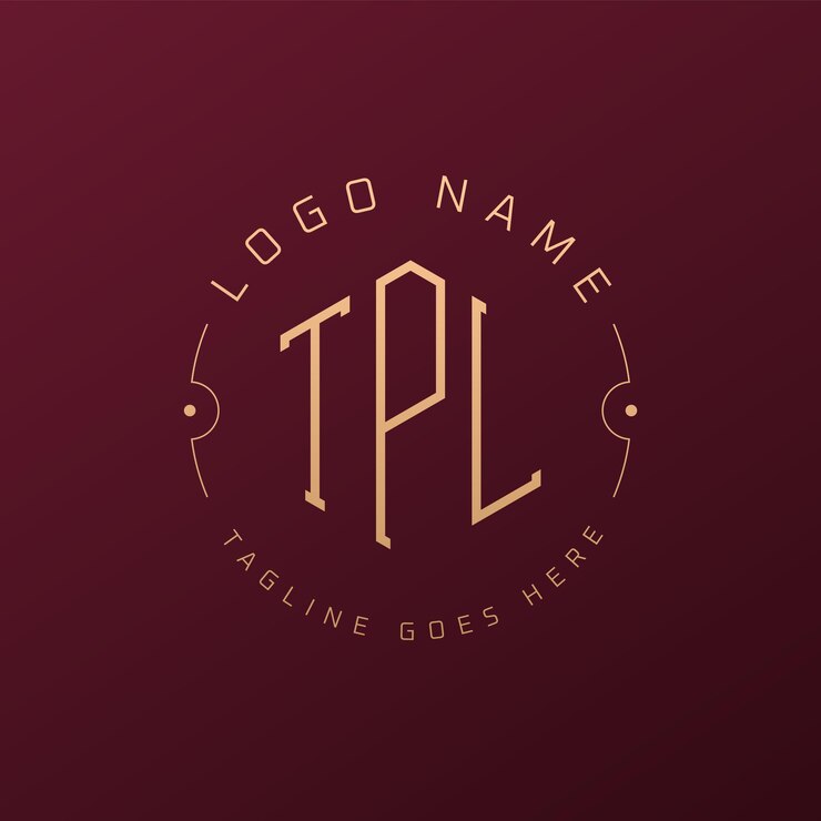 Vector diseño de logotipo de tpl de lujo letra elegante tpl monograma logotipo minimalista poligono tpl template de diseño de logotipo
