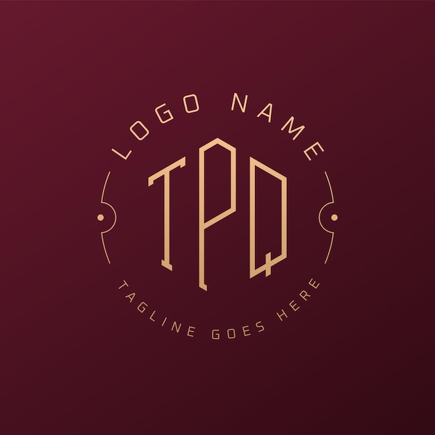 Diseño de logotipo de TPQ de lujo Letra elegante TPQ Monograma Logotipo minimalista Poligono Template de diseño de logotipo TPQ