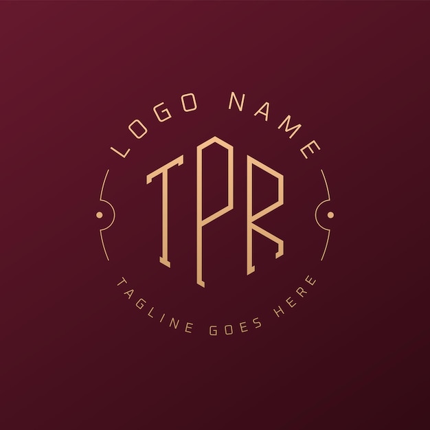 Diseño de logotipo de TPR de lujo Letra elegante TPR Monograma Logotipo minimalista Poligono TPR Template de diseño de logotipo