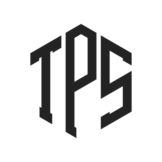Diseño del logotipo de TPS Letra inicial TPS Monograma Logotipo con forma de hexágono