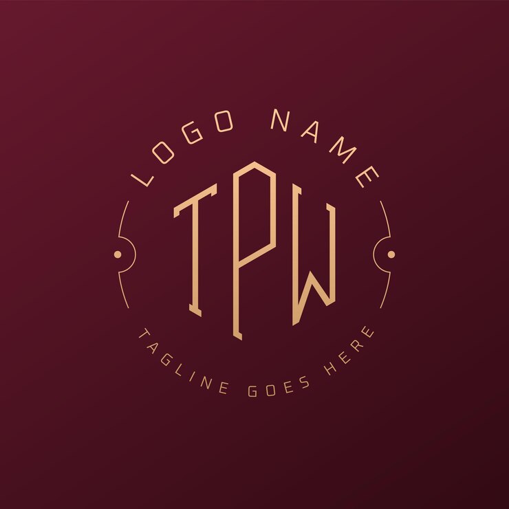 Vector diseño de logotipo de tpw de lujo letra elegante tpw monograma logotipo minimalista poligono template de diseño de logotipo tpw