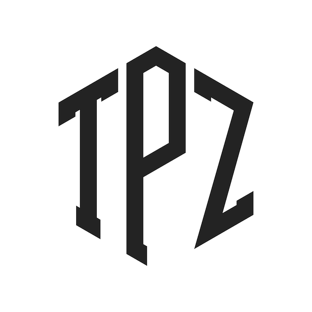 Diseño del logotipo TPZ Letra inicial TPZ Monograma Logotipo con forma de hexágono