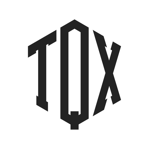 Diseño del logotipo de TQX Letra inicial TQX Monograma Logotipo con forma de hexágono