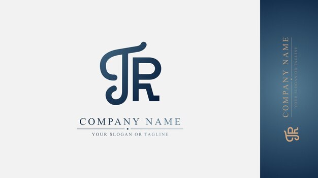 Diseño de logotipo TR inicial vectorial