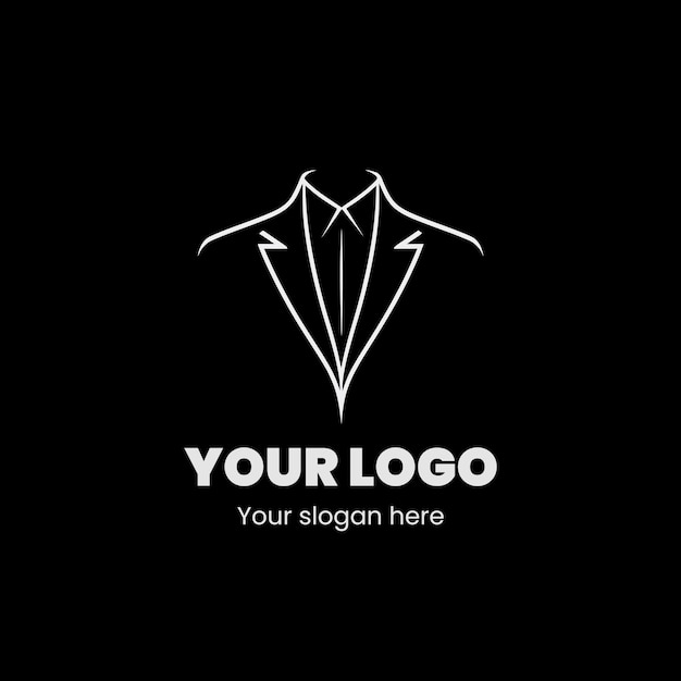 Diseño de logotipo de traje elegante Minimalista y marca profesional