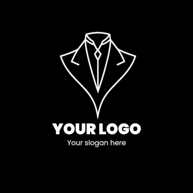 Diseño de logotipo de traje elegante Minimalista y marca profesional