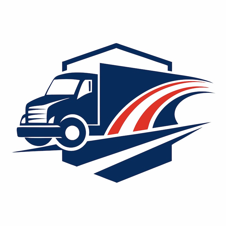 Vector diseño de logotipo de transporte de camiones concepto de arte vectorial e ilustración