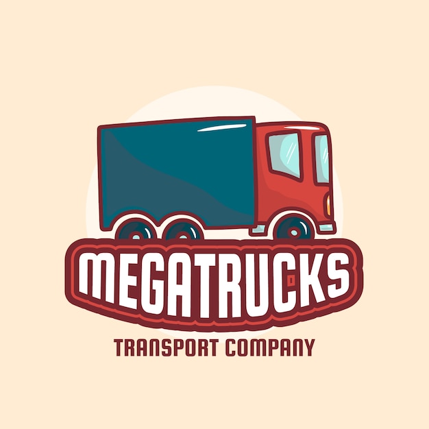 Diseño del logotipo de transporte dibujado a mano