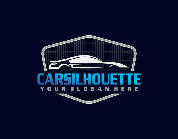 Diseño de logotipo de transporte con idea de placa de vector de engranaje o caja de cambios