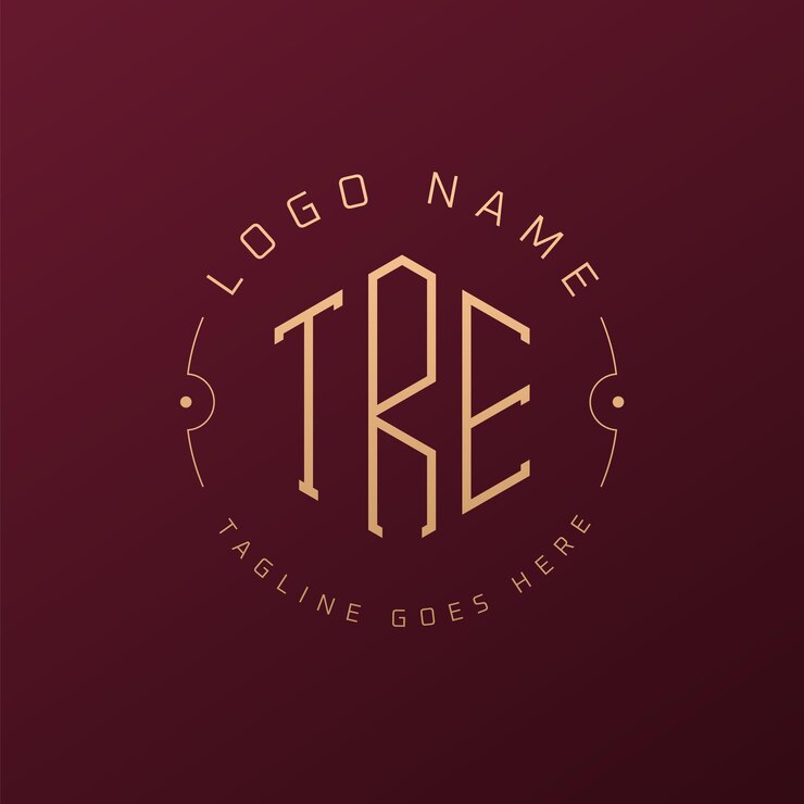 Vector diseño de logotipo de tre de lujo letra elegante tre monograma logotipo minimalista poligono tre template de diseño de logotipo