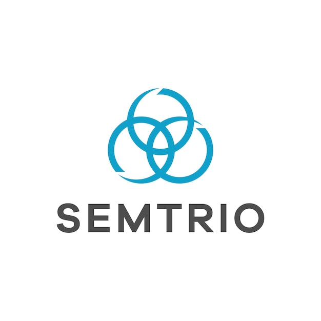Diseño de logotipo de tres círculos