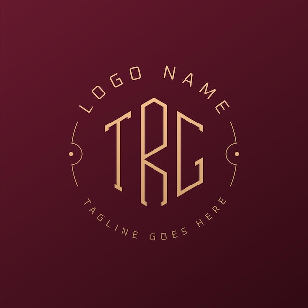 Diseño de logotipo de TRG de lujo Letra elegante TRG Monograma Logotipo minimalista Poligono plantilla de diseño de logotipo TRG