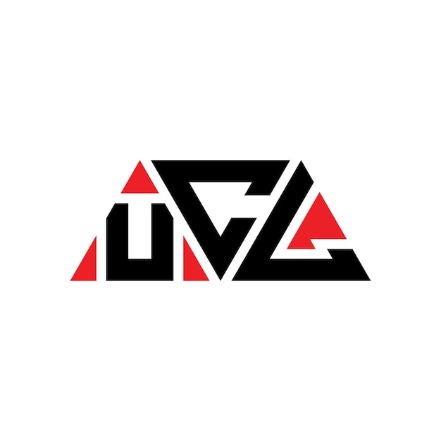 Diseño del logotipo triangular de UCL con forma de triángulo Diseño del monograma del logotipo del triángulo de UCL