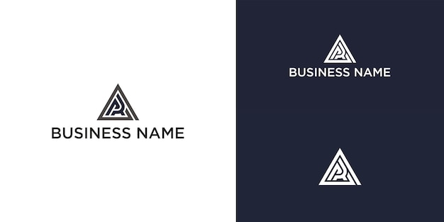 Diseño de logotipo de triángulo abstracto