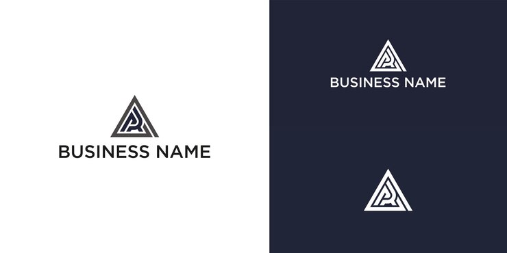 Vector diseño de logotipo de triángulo abstracto