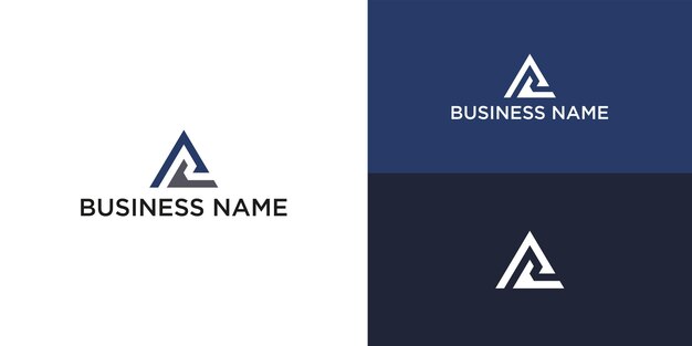 Diseño de logotipo de triángulo abstracto