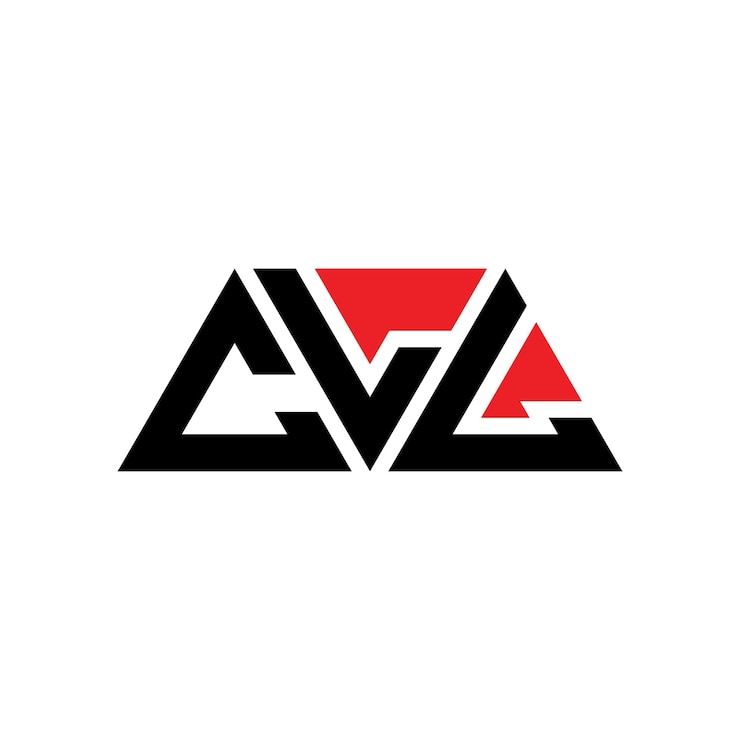 Vector diseño del logotipo del triángulo de cll con forma de triángulo diseño del monograma del logotipo de cll triángulo vectorial plantilla del logotipo con color rojo cll logotipo triangular simple elegante y lujoso logotipo cll