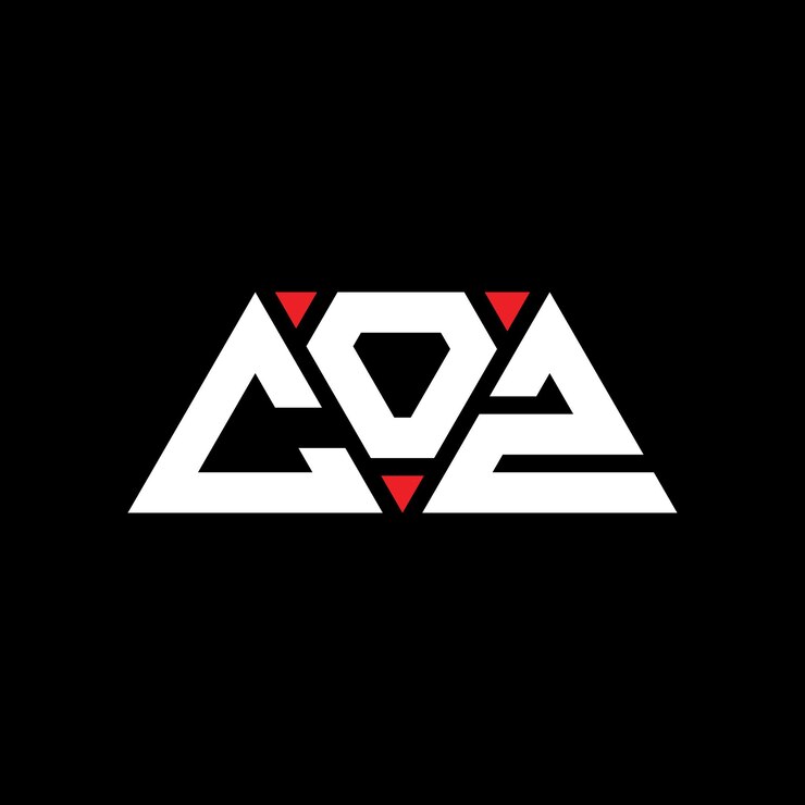Vector diseño del logotipo del triángulo coz con forma de triángulo diseño del monograma del logotipo coz con triángulo vector del logotipo de la plantilla coz con color rojo logotipo triangular coz simple elegante y lujoso logotipo coz
