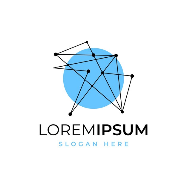 Diseño de logotipo de triángulo geométrico abstracto