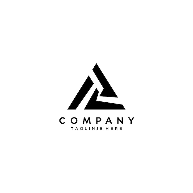 Diseño del logotipo del triángulo geométrico