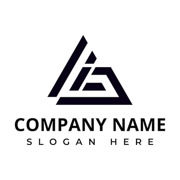 Diseño del logotipo del triángulo geométrico