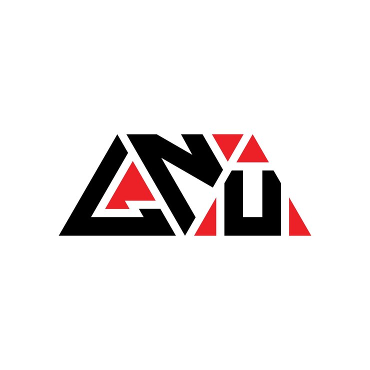 Vector el diseño del logotipo del triángulo de lnu con forma de triángulo lnu triángulo diseño de logotipo monograma lnu triangle vector logotipo plantilla con color rojo lnu logotipo triangular sencillo elegante y lujoso lnu
