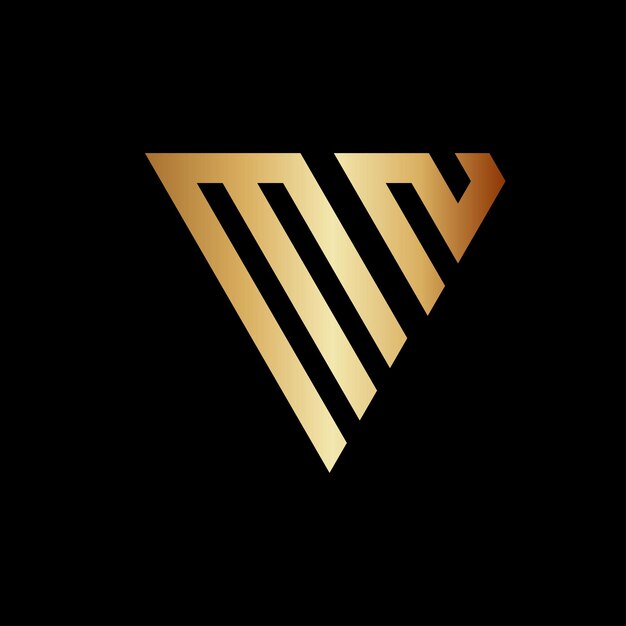 Diseño del logotipo Triángulo Monograma M