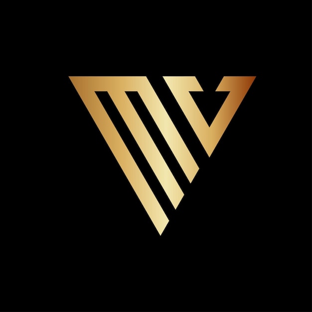 Diseño del logotipo Triángulo Monograma M