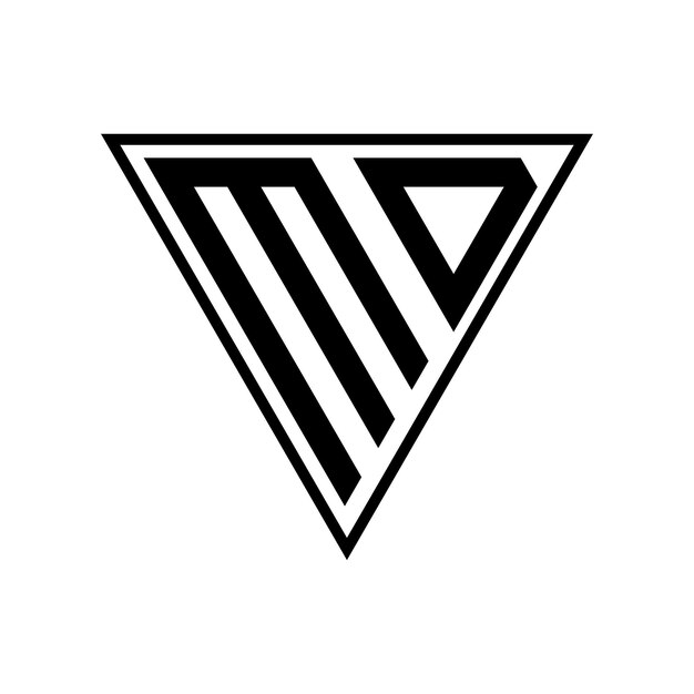 Diseño del logotipo Triángulo Monograma MD