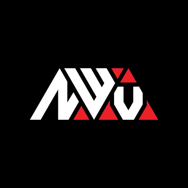 El diseño del logotipo del triángulo NWV con forma de triángulo el diseño del monograma del logotipo triángulo NVV con color rojo el logotipo triangular NWV simple elegante y lujoso el logotipo NWV