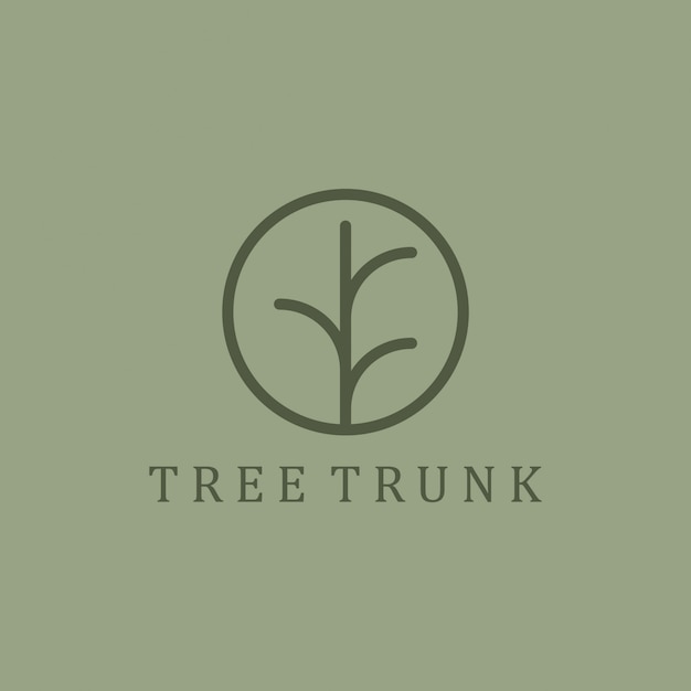 Diseño de logotipo de tronco de árbol