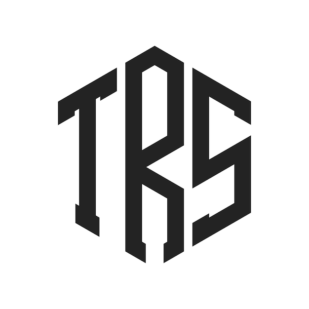Diseño del logotipo de TRS Letra inicial TRS Monograma Logotipo con forma de hexágono