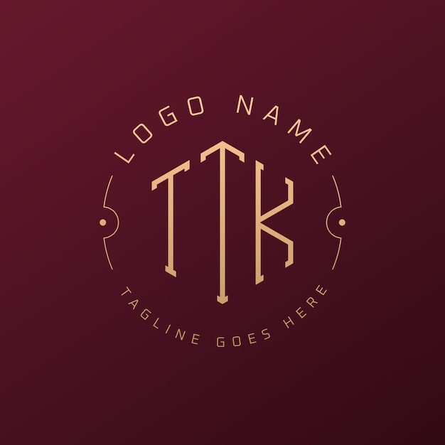 Diseño de logotipo de TTK de lujo Letra elegante TTK Monograma Logotipo minimalista Poligono Template de diseño de logotipo TTK