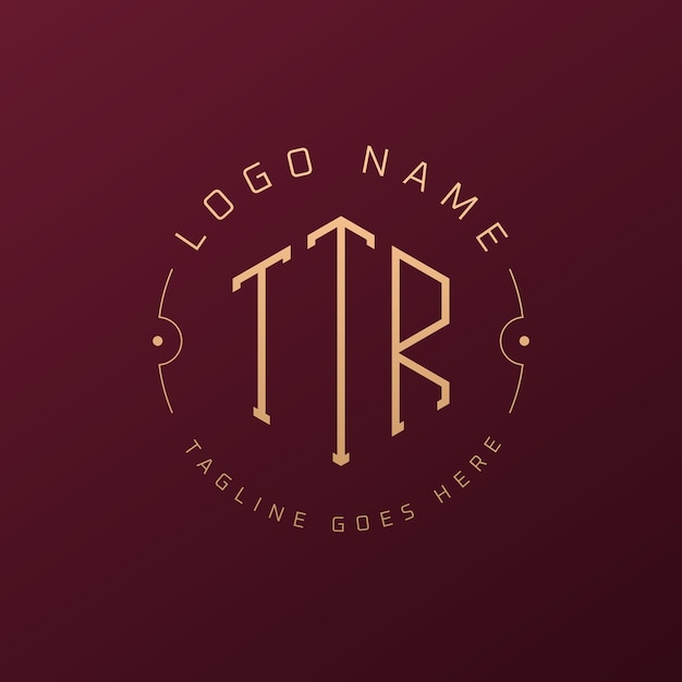 Diseño de logotipo de TTR de lujo Letra elegante TTR Monograma Logotipo minimalista Poligono TTR Template de diseño de logotipo