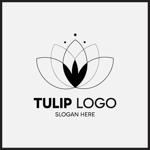 diseño de logotipo de tulipán a partir de datos