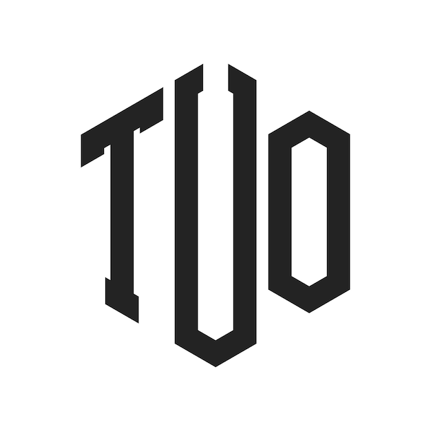 Diseño del logotipo TUO Letra inicial TUO Monograma Logotipo con forma de hexágono