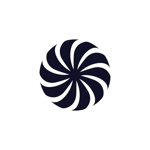 Diseño del logotipo de la turbina Logotipo de la energía eólica