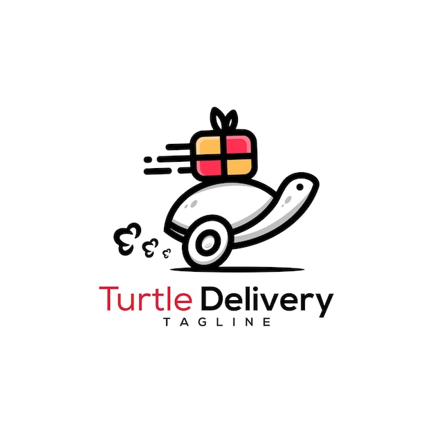 Vector diseño del logotipo de turtle delivery