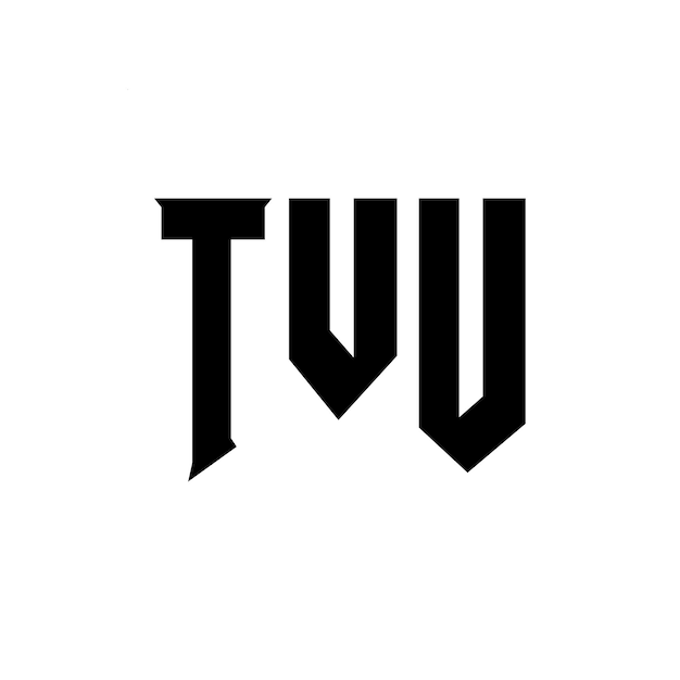 Diseño de logotipo de TVU para una empresa de tecnología Diseño de Logotipo de TV U Combinación de colores blanco y negro TV U Logotipo TV U Vector TV U Diseño Icono TV U Alfabeto TV U Tipografía Logotipo Diseño