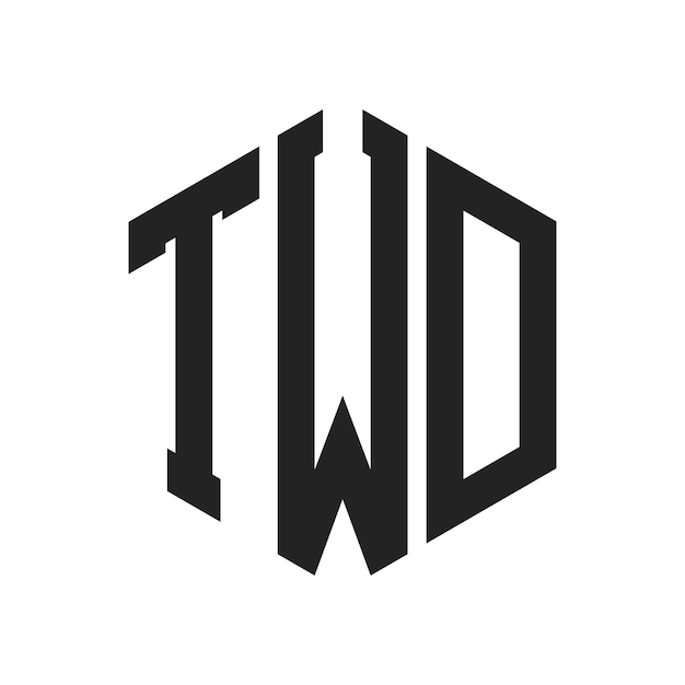 Diseño del logotipo TWD Letra inicial TWD Monograma Logotipo con forma de hexágono