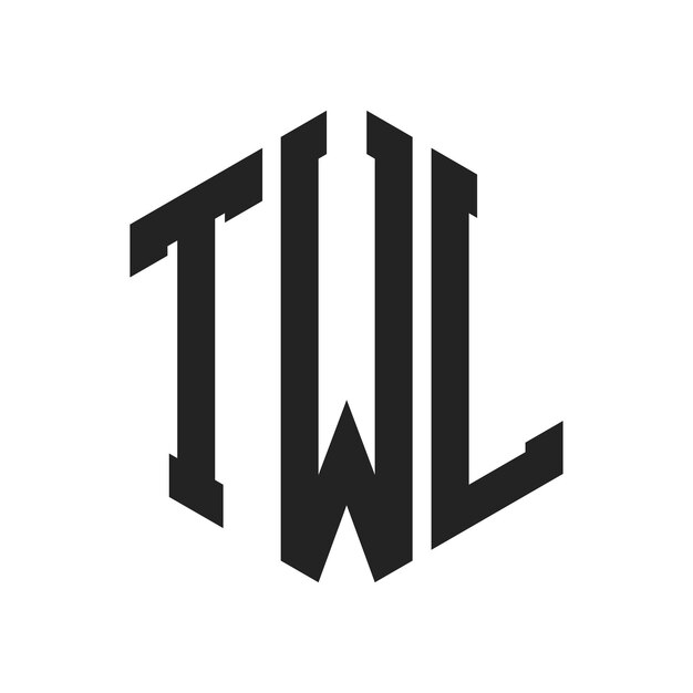 Diseño del logotipo de TWL Letra inicial TWL Monograma Logotipo con forma de hexágono