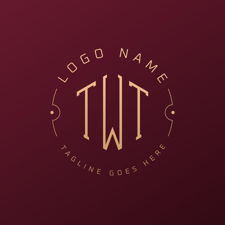 Vector diseño de logotipo de twt de lujo letra elegante twt monograma logotipo minimalista poligono twt template de diseño de logotipo