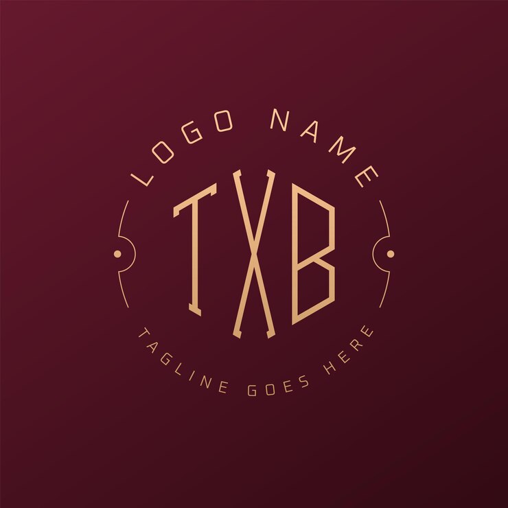 Vector diseño de logotipo de txb de lujo letra elegante txb monograma logotipo minimalista poligono plantilla de diseño de logotipo txb