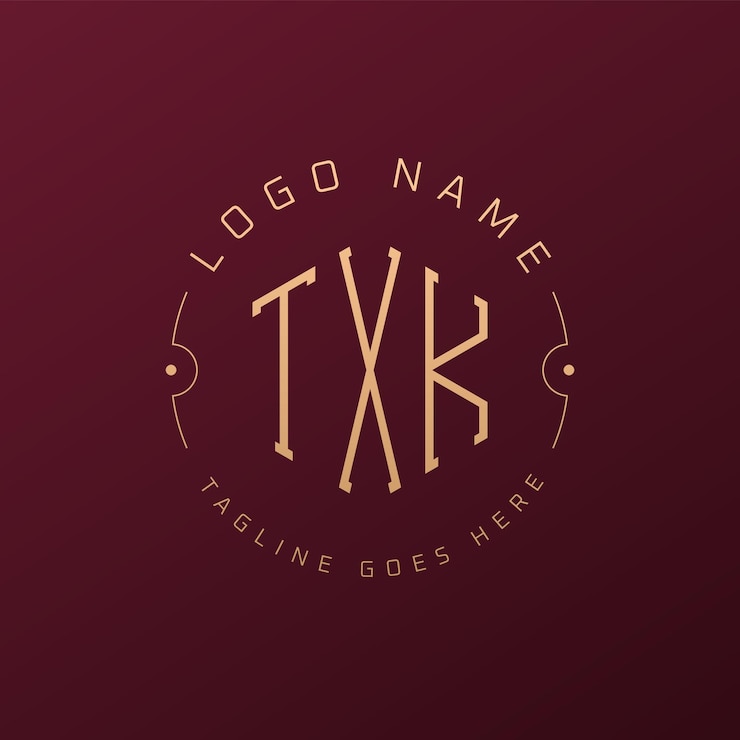 Vector diseño de logotipo txk de lujo letra elegante txk monograma logotipo minimalista polígono plantilla de diseño de logotipo sxk