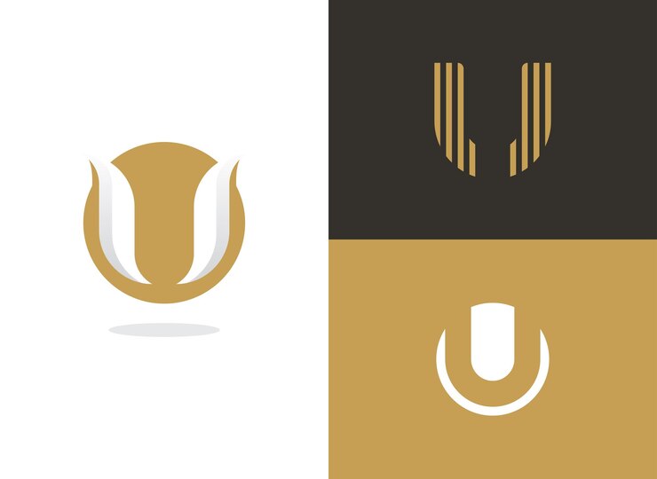 Vector diseño de logotipo u y plantilla creative u icon iniciales basadas en letras en vector